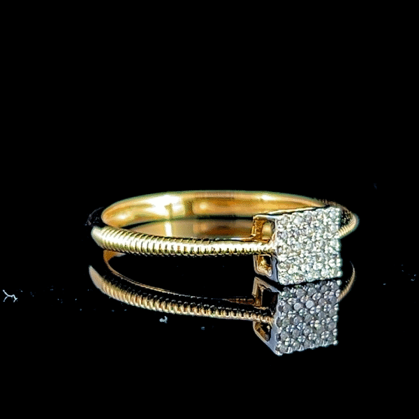 Bold Spark Square Ring - Image 4